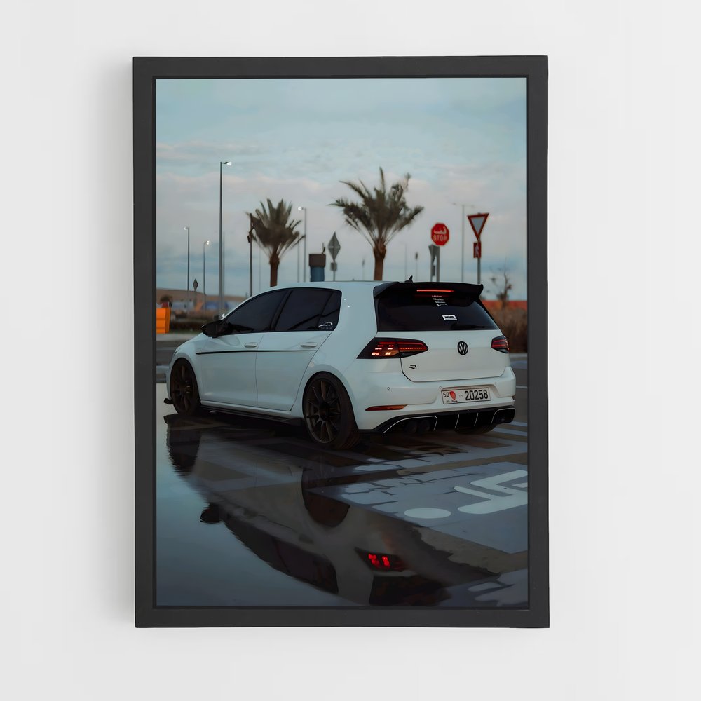 Poster Golf sous la Pluie – affiche Volkswagen (vue 2)
